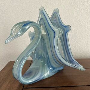 Vintage Hand Blown Glass Swan